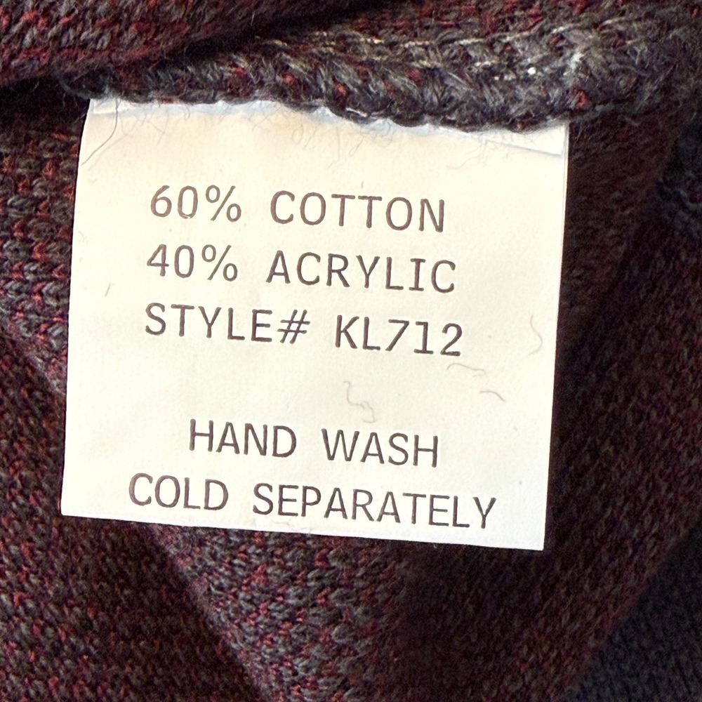 Milano Moda Mens Argyle Crewneck Sweater Grey Burgundy XL NEW - Picture 4 of 5